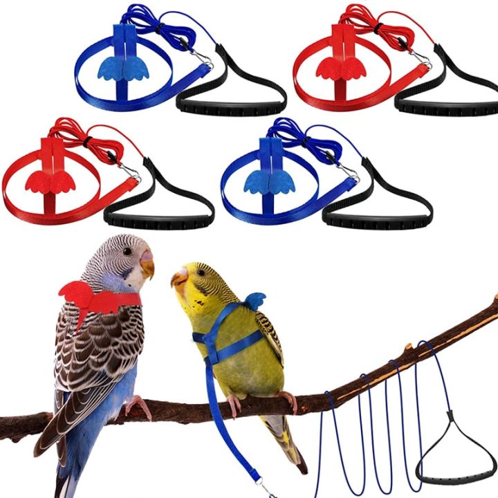 Parrot Bird Harness Leash Antibite Flying Training Rope Adjustable