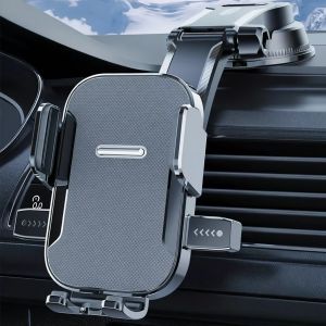 BunMo 360 Rotatable Car Phone Holder For Dashboard And Windshield Universal Compatibility With Strong Suction Cup And Quick Release Black