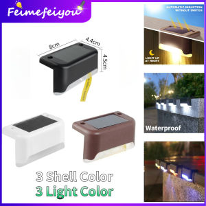 Led solar stairs garden light outdoor waterproof LED fence lights Auto ON/OFF solar rechargeable step lights 2V 100mAh