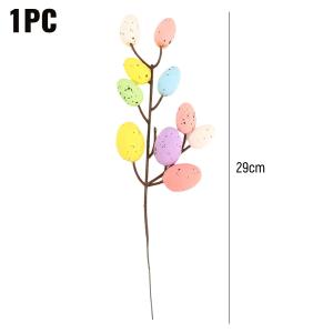 10/1Pcs Artificial Egg Flower Branch Easter Decoration Foam Eggs Branches Easter Party Home Tabletop Vase Fake Plant Ornament