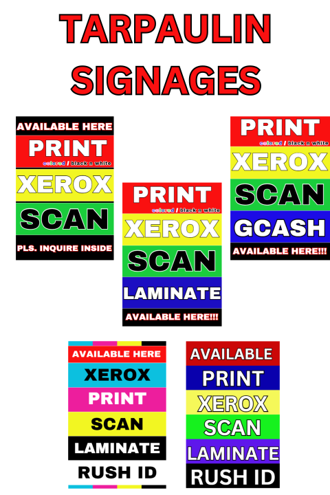 XEROX PRINT SCAN LAMINATE TARPAULIN SIGNAGES 2X3FT WITH EYELET (MAKAPAL ...