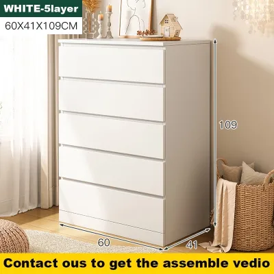 ROOSIO Furniture Cabinet Drawer Organizer Box Chest Drawer Cabinet for Clothes 3/4 Tiers Durabox Wooden Cabinet Clothes Organizer Clothes Storage Cabinet