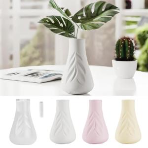 Silicone Leaf Pattern Vase Mold Beautiful Leaf Pattern Silicone Mold for Concrete Vase DIY Homes Decors Crafting