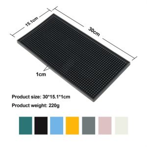 MODERNLUX Silicone Service Bar Mat Non-Slip Base Liquid Absorbent Bar Drying Mat Stylish Heat Resistant Silicone Bar Mat For Bars