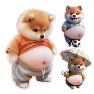 3D Stickers Dog Squeeze Belly Decals Decorative Stickers for Kids Girls Teens Adults Party Favors Phone Case Scrapbooks