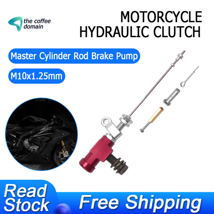 Suuonee Clutch Brake Pump, M10x1.25mm Universal Motorcycle Hydraulic Clutch Master Cylinder Rod Brake Pump(Gold) In | Whizz Master Cylinders - Foto 3