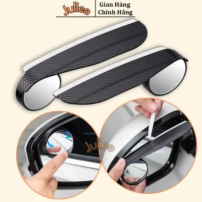 Bộ Vè Che Mưa Gương Chiếu Hậu Tích Hợp Gương Lồi Ô Tô Xoay 360 Độ - Bộ 2 Tấm Che Mưa Gương Chiếu Hậu Ô Tô Cao Cấp Chắn Mưa Hỗ Trợ Tầm Nhìn An Toàn JULIEE