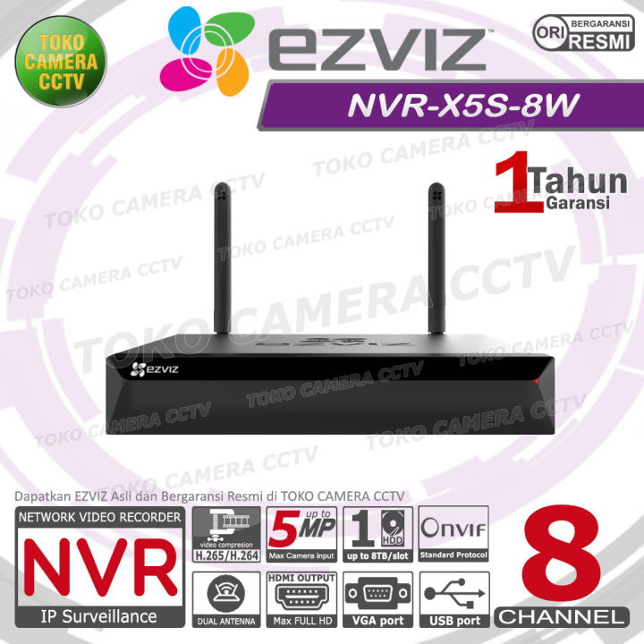 NVR WIFI WIRELESS EZVIZ X5S 8W 8CH NVR EZVIZ CHANNEL Lazada