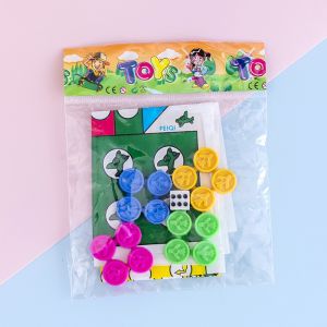 Ready Stock Ludo Family Play Plastic Folding Mini Flight Chess Flying Chess Kids Toys