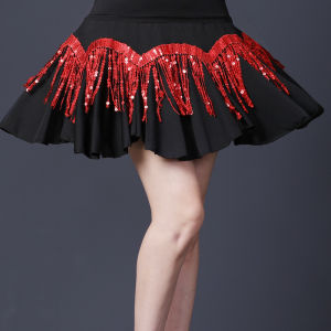 Square Dance Costume Summer Latin Performance Sequin Tassel Large Skirt