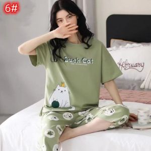 Bộ Đồ Ngủ 2 Món In Họa Tiết Hoạt Hình Nhiều Màu Sắc Thời Trang Mùa Hè Cho Nữ Size M-5XL