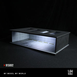 1:64 Underground Parking Garage Scene Model Assembled Car Garage Lighting Version 02Car Parking Lot Miniatures Model
