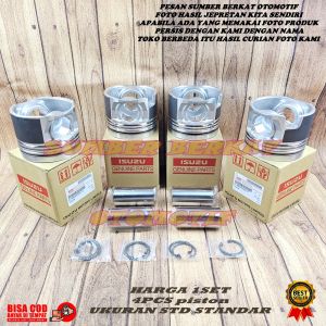 SEHER PISTON ASSY KOMPLIT STD STANDAR ISUZU NMR81 NMR 81 EURO 4 1SET 4PCS