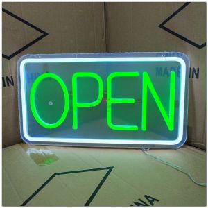 ป้ายไฟLED OPEN เเนวนอน ไฟตัวอักษร ป้ายไฟนีออน  แบบอะคริลิค