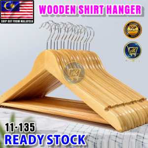 PlatMart - 10 PCS High Quality Korean Style Boutique Solid Wooden Clothes Hanger 11-135