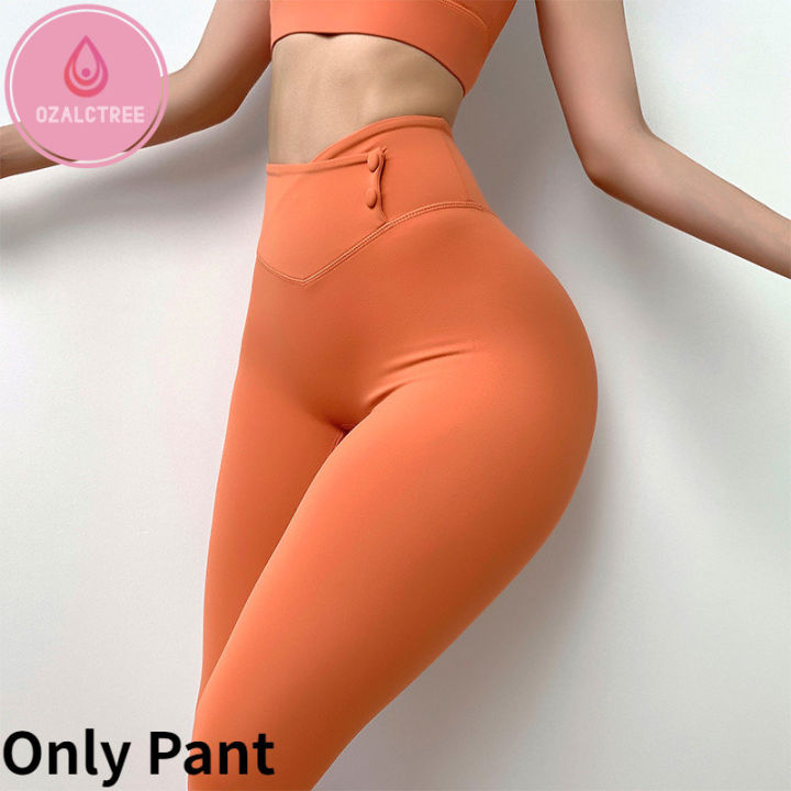 OzalCtree V Shaped High Waist Yoga Pants Workout Legging Gym Women