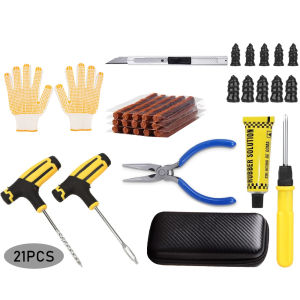 Bộ Dụng Cụ Vá Lốp Xe Máy Ô Tô 21 Món – Đa Năng Sửa Lốp Không Ruột Khẩn Cấp Tiện Lợi Khi Đi Xa