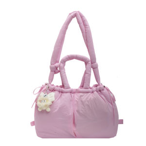 Puffer Tote Túi Túi đeo vai nhẹ dung tích lớn Túi xách sưng húp Satchel Ví cho nữ du lịch mua sắm làm việc