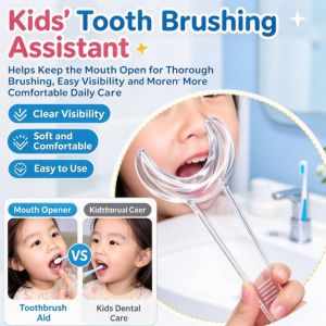 Kids Toothbrush Trainer Children Toothbrush Toddler Toothbrush Soft Silicone Bristles Easy Grip 360 Degree Cleaning Brushing Aid Oral Care