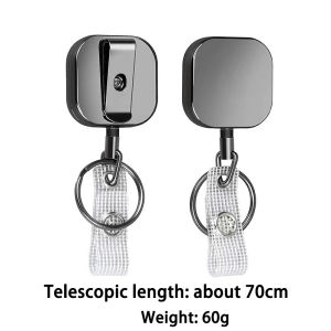 Heavy Duty Retractable Key Clips / Metal Keychain / Badge Holder Clip / Reels Clip