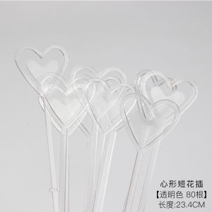 Stik Kartu Ucapan Plastik Card Holder Klip Kartu Ucapan Buket Tangkai Hias Dekorasi Pajangan Bunga KB16