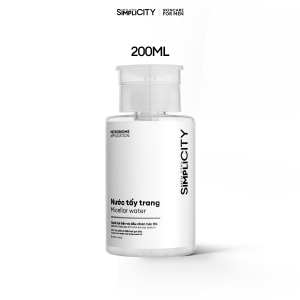 Nước tẩy trang sạch bụi bẩn và dầu nhờn tức thì Men Stay Simplicity Micellar water 80ml/200ml