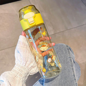 550ml New Cute Sanrio Cinnamoroll Kuromi Water Cup Girls Plastic Cup High Temperature Resistant Summer ChildrenS Water Bottle Gift