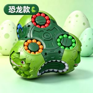 2026 Hot Sale [ Shipped from China ] Dinosaur Nine-Sided Magic Bean Cube Fingertip Roller Stress Relief Gyro Childrens Educational Logical Thinking Training Toy B3