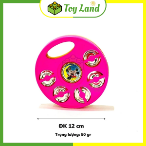 [2 Mặt] Trống Lắc Nhạc Xắc Xô 2 Size Phụ Kiện Học Nhạc Cụ Giáo Gõ Âm Nhạc Tập Nhịp Đồ Chơi Trẻ Em