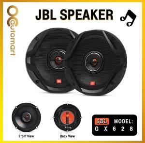 JBL GX Series GX628 6.5 inch 2 Way Coaxial Car Loudspeakers with Polypropylene Cones (Pair) - Black - 60Wrms 180W peak