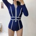 #45 Korean swimsuit Korean swimwear Rush guard Long Sleeves One Piece Swimsuit. 