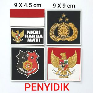Patch Logo RESERSE BRIMOB RESMOB MABES BARESKRIM JATANRAS PROPAM PAMINAL SABHARA POLANTAS Warna Emblem Prepet Perekat Velkro Badge Tactical Army