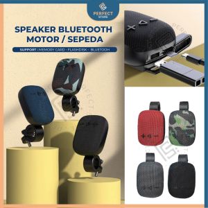 Speaker Bluetooth Jepit Stang Motor Waterproof Spiker Multifungsi Superbass For Outdoor Or Olahraga