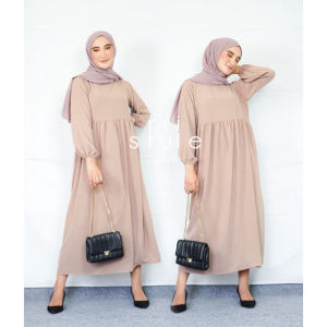 Balena Midi Dress Bahan Crinkle Air Flow