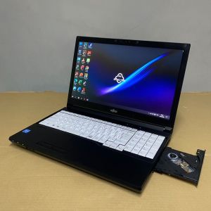 โน๊ตบุ๊คมือสอง มีไวฟายในตัว/กล้องหน้า/บลูทูธ Notebook Fujitsu A577/S Celeron 3865U15.6" วินโด้10พร้อมโปรแกรม