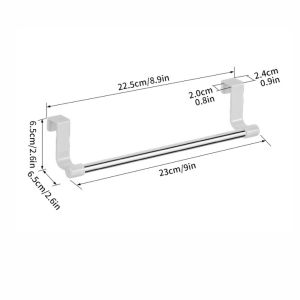KEYOOL Punch-free Towel Rod Rag Hanger Multi-purpose Towel Storage Organizer Towel Storage Bar Door Hanging Towel Racks
