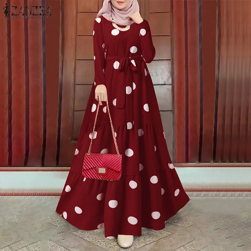 Polka dot shop dress muslimah