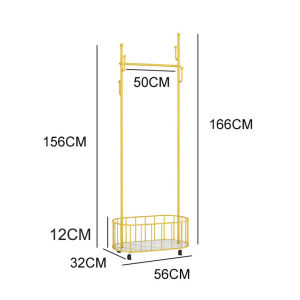 Eurosofa Light Luxury Coat Rack Floor Subway Art Bedroom Home Simple Clothes Storage Metal Hanger Multi-Function