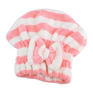 OPEAREY Soft Bow Hair Towel Wrap Microfiber Quick-Drying Hair Drying Cap Thickened Absorbent Hair Towels Women