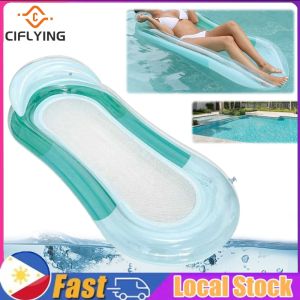 【Arrive In 1-3 Days】 Inflatable Water Float Bed PVC Leak Proof Foldable Pool Float for Summer Water Activities and Pool Parties