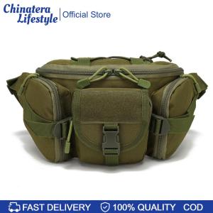 Multipurpose Fishing Tackle Waist Bag Nylon Portable Outdoor Sports Waist Pack Waterproof Large Capacity for Camping Hiking Traveling Running