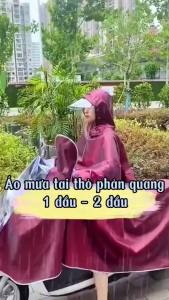 ... Áo Mưa 1 đầu Người Có Kính Chắn Nước Che Mặt Cánh Dơi Chống Thấm Cao Cấp Tai Thỏ ...