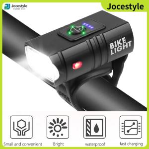 [Jocestyle] LED Bike Handlebar Flashlight IP44 Waterproof with Tail Light for Night Riding