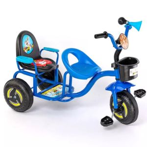 Xe ba bánh đôi xe có 2 chỗ ngồi có kèn cho bé 1-5 tuổi Dài 70cm x Cao 60cm x Ngang 55cm ráp sẵn