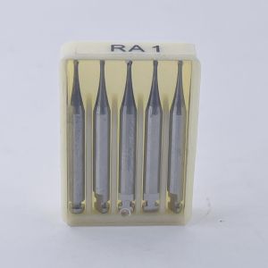 5pcs/box Dental Tungsten Carbide Burs Low Speed Round RA Drills Tungsten Steel Latch Type Shank Contra-Angle for Dental Turbine
