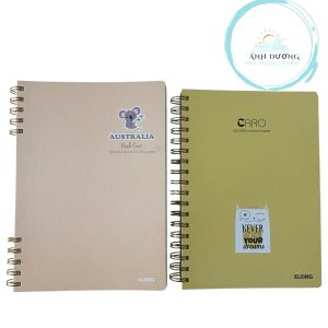 Sổ lò xo kép LX Caro KLONG 505/297 - Sổ bìa cứng B5 200 trang