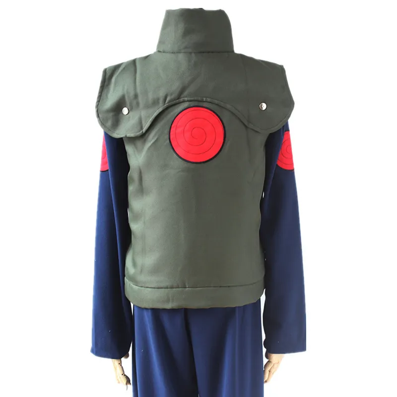 Anime Naruto Hatake Kakashi Costume Ninja Kakashi Vest Blue Coat