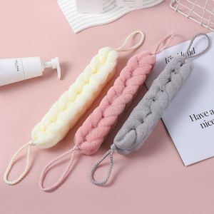 SPUNO Có thể gập lại Bóng tắm xốp Tạo bọt Cọ xát Khăn lau kéo lưng Đất sét cọ xát Co giãn Dải tắm trơn Nam