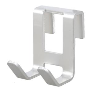 Space Aluminum Metal Shower Frameless Glass Door Hook Free Hole Towel Rack Hanger for Key Holder Clothes Bathroom Organi