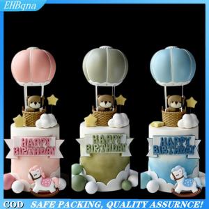 [COD] Blue Pink Hot Air Balloon Cake Topper Gender Reveal Party Cake Decoration Kids Boy Girls Birthday Party Supplies Baby Shower